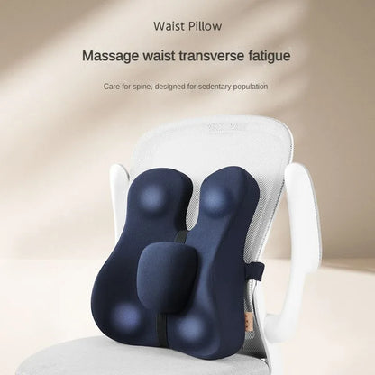 Memory Foam Seat Cushion & Back Support Pillow Set — Orthopedic Ergonomic Coccyx, Hip & Lumbar Relief for Office Chair & Car
