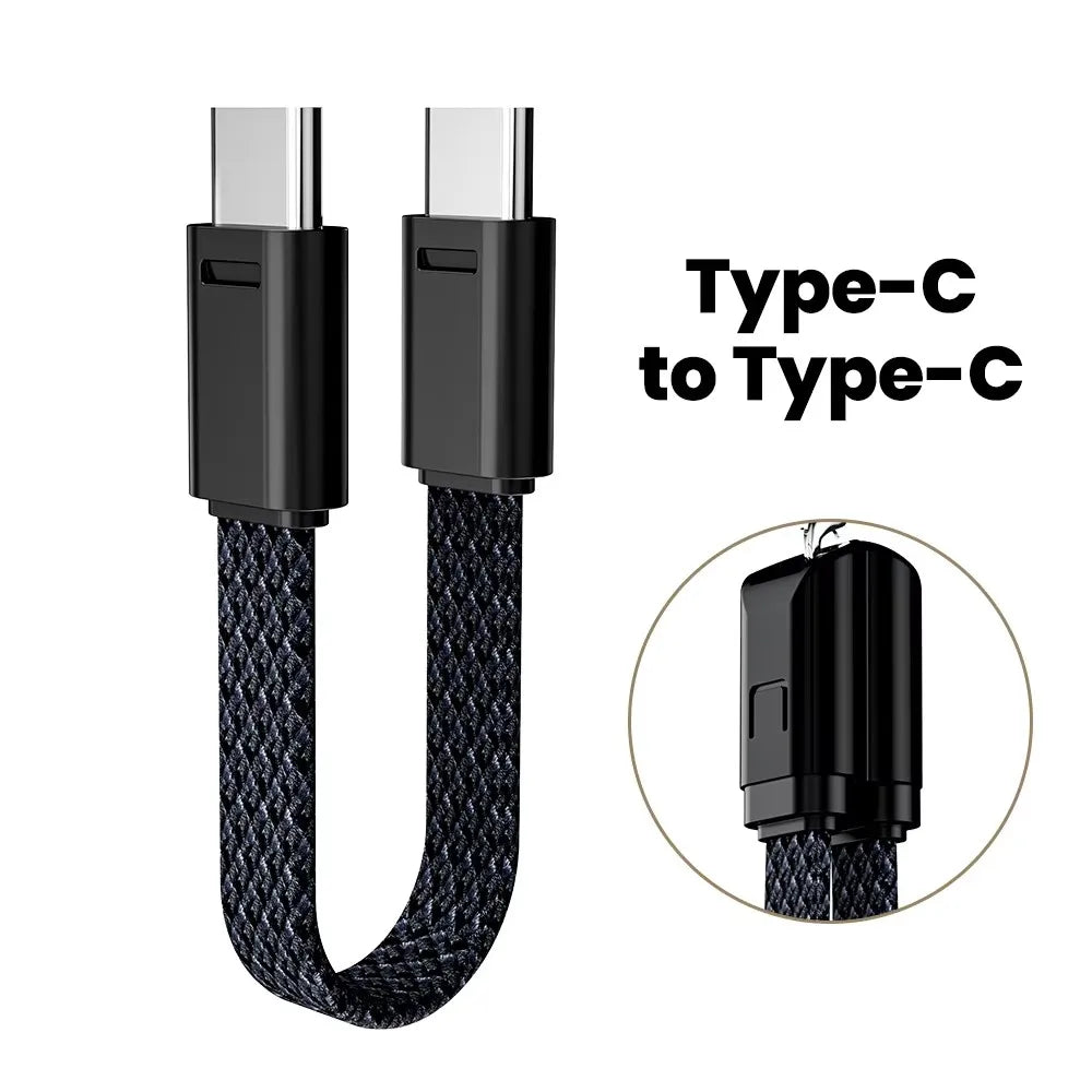 OLAF 60W USB-C to USB-C Cable - Short Fast Charging & Data Cable for iPhone, Samsung & Xiaomi Devices