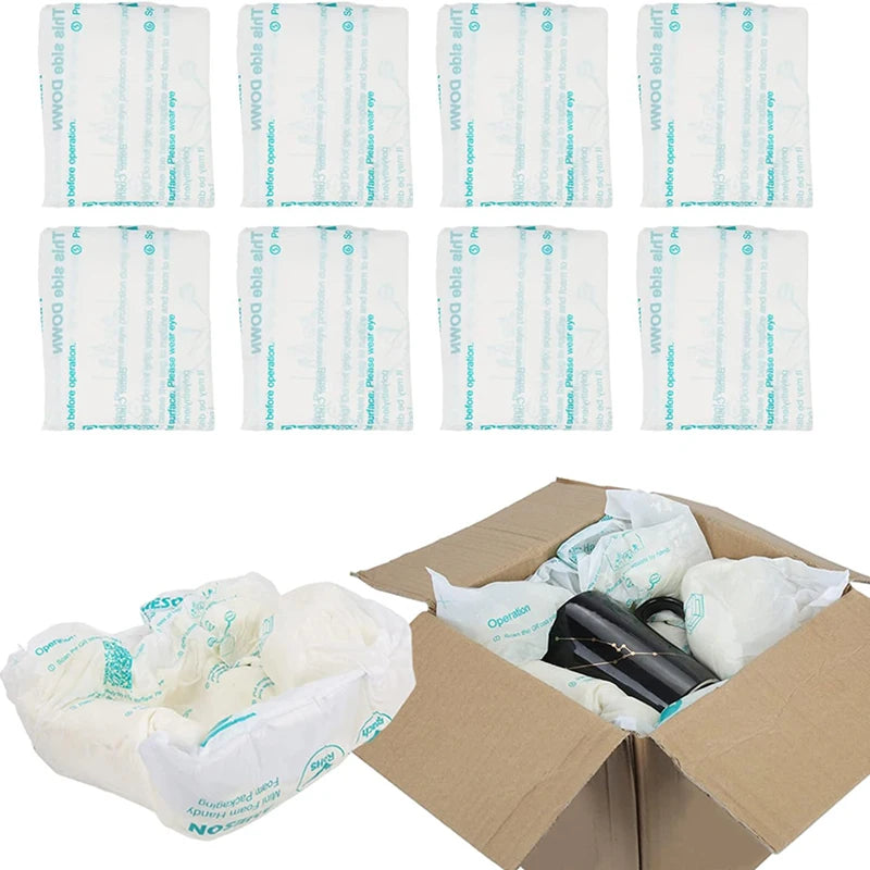 4pcs/8pcs Fragile Expanding Foam Protective Bags – Quick Foam Packing Wrap for Car Accessories & Glass Protection