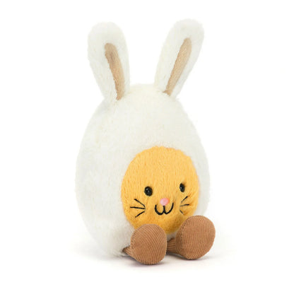 Lovely Soft Boiled Egg Cat Toy – Creative Pet Doll, Happy Smile Plush for Home, Holiday & Kids Gift