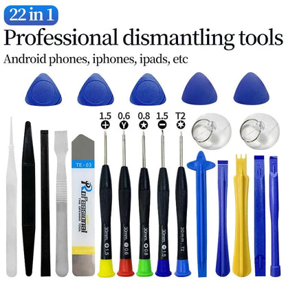 22-In-1 Multifunctional Mobile Phone iPad Laptop Screwdriver Maintenance Kit - Repair Tools Opening Set for Handy Repairs