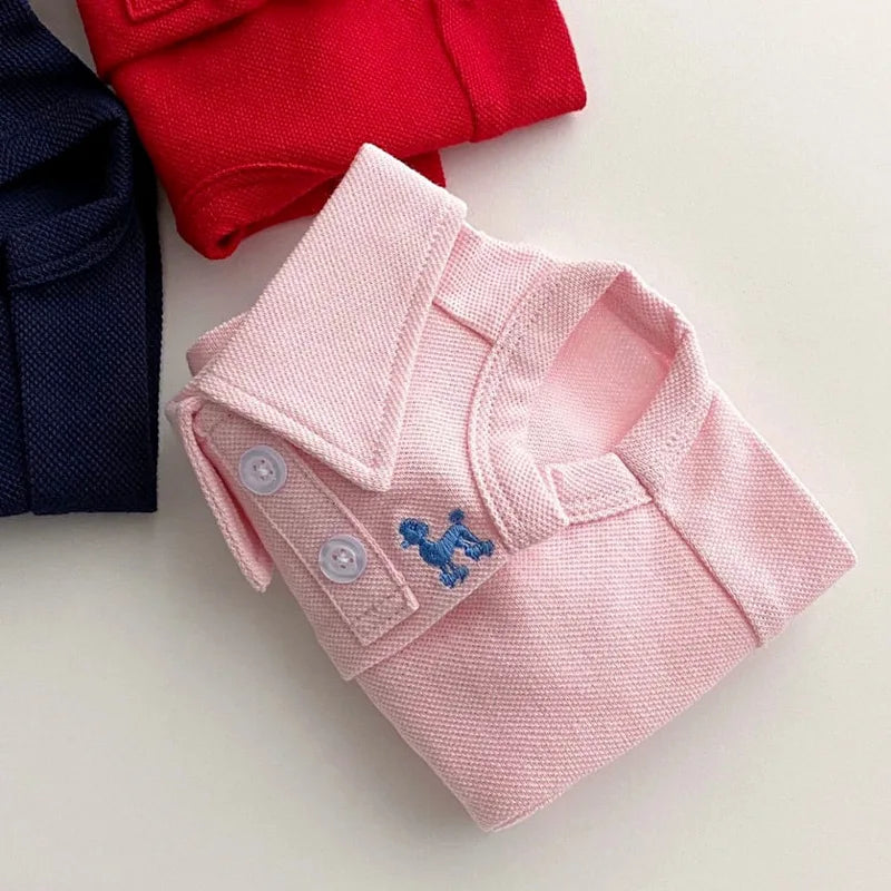 Pet Dog Polo Shirt - Soft Breathable Puppy Vest Clothes for Small and Medium Dogs