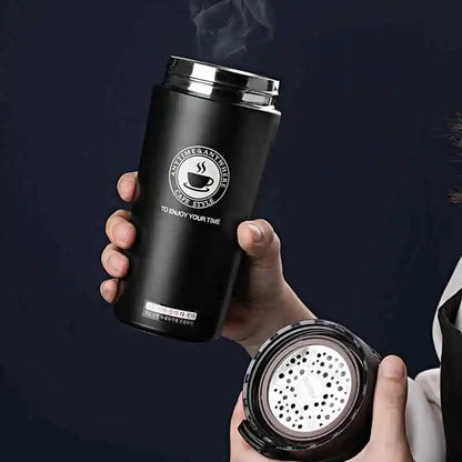 380/510ML Stainless Steel Vacuum Insulated Coffee Cup — Thermal Travel Mug Keeps Drinks Hot & Cold for Car & Outdoor Sports