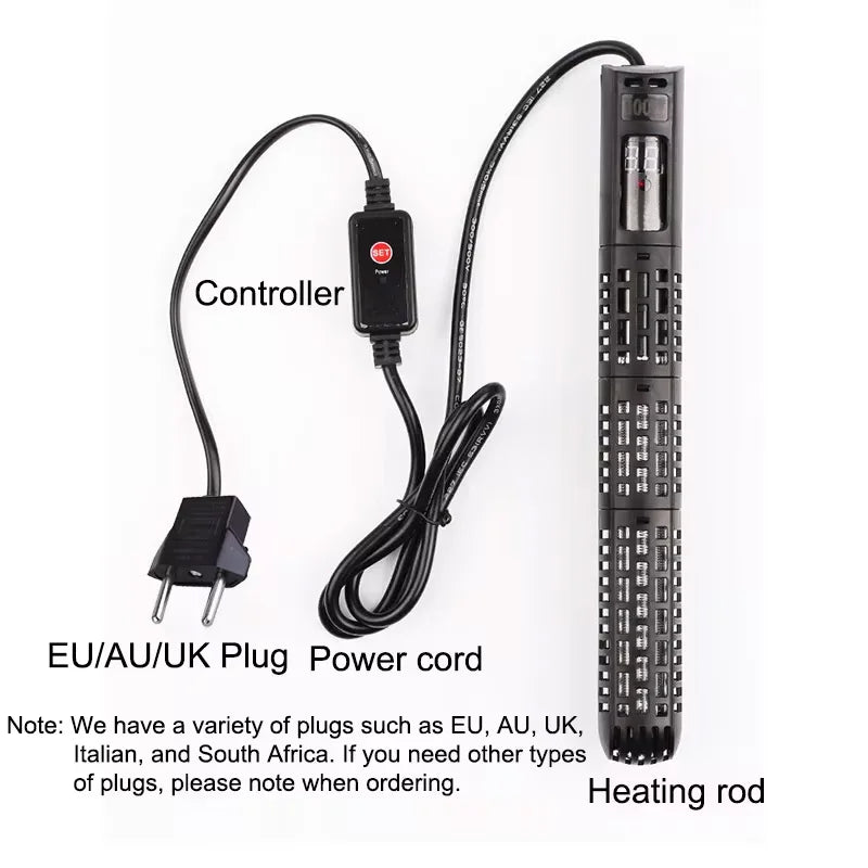 Aquarium Submersible Heater - Water Heating Rod with Temperature Control for Fish Tanks, 220-240V, 50-500W