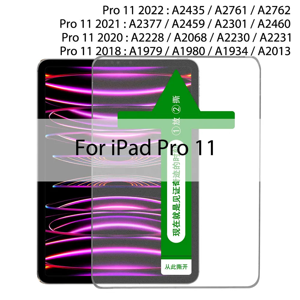 Auto Alignment Tempered Glass Screen Protector for iPad Pro & Mini – For iPad 11", 12.9", 10.9", Air 1-5, Mini 4-6