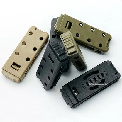 KYDEX Scabbard Waist Clip Knife Sheath - Utility EDC Holster with Belt Buckle for Camping & Mag Pouches