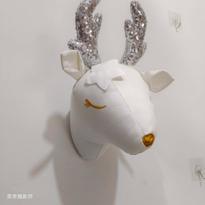 Handmade 3D Felt Animal Heads — Elephant & Swan Wall Hanging Decor for Nursery & Kids’ Bedroom