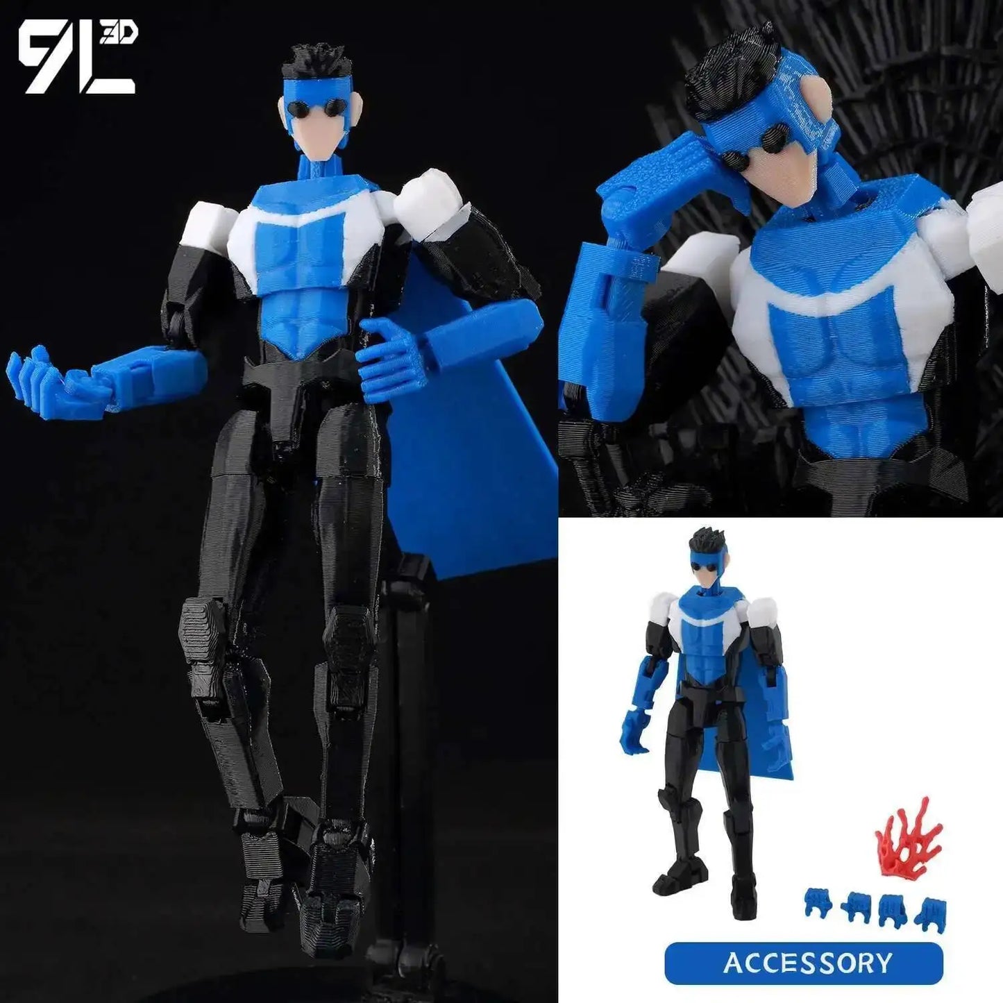 9LToyWodu Invincible Boy Action Figure – Anime Collectible Toy for Cosplay, Stop Motion & Birthday Gifts
