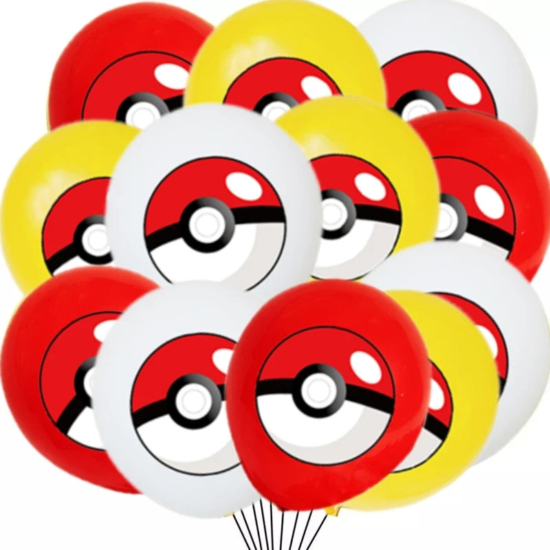 Pokemon Latex Balloons – 1/2/3 Pack Pikachu Cartoon Party Supplies for Birthday, Baby Shower & Kids Decorations