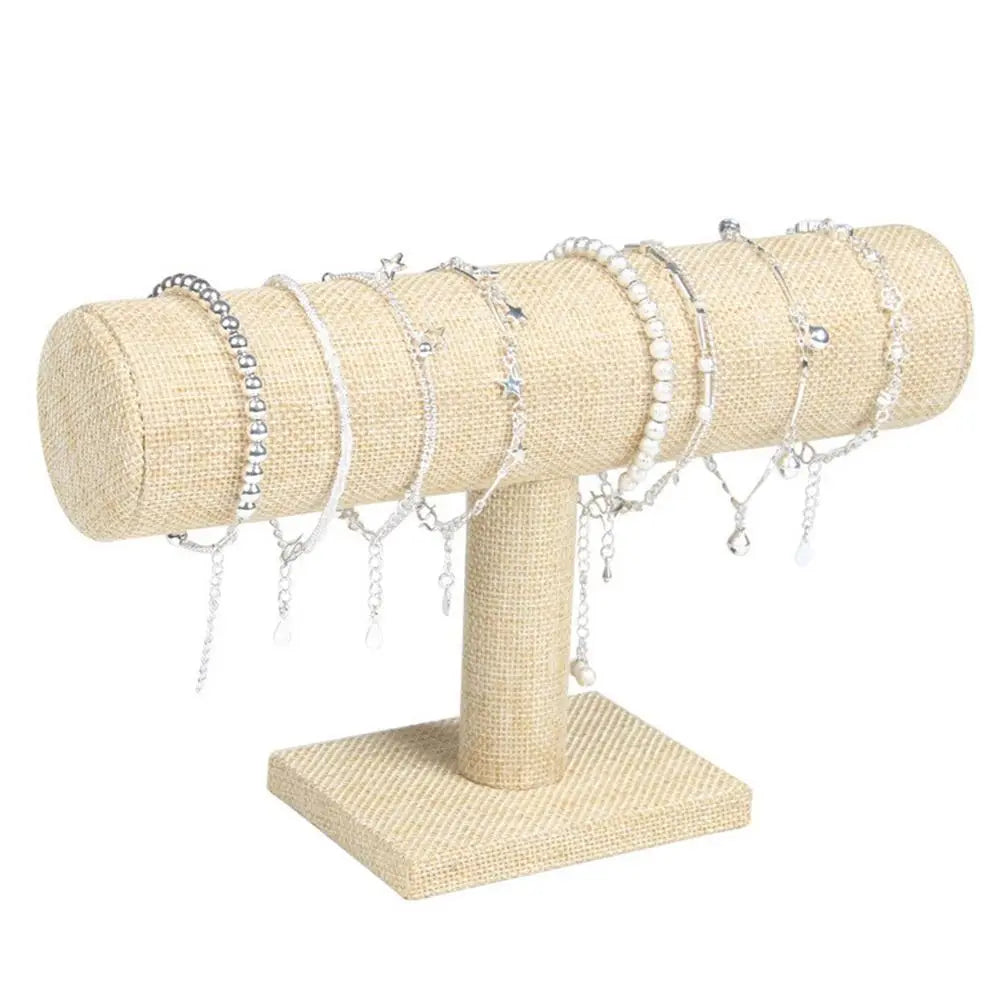 6-Color Upright Velvet Bracelet & Chain Watch Display Rack – Hard Jewelry Organizer Stand Holder