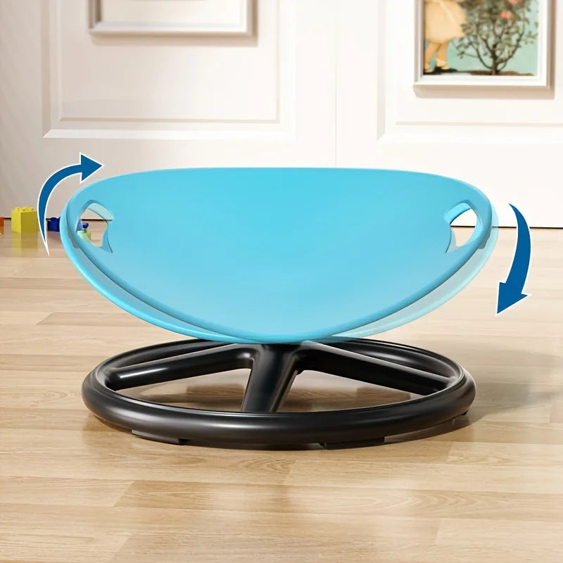 Ergonomic Swivel Sensory Chair - Eggshell Design with Anti-Slip Base & Durable Plastic