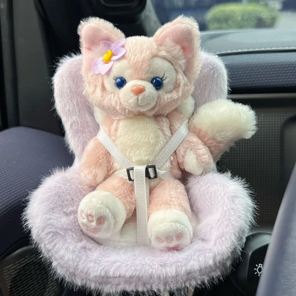 New 15-17cm Labubu Doll Safety Seat – Cute Doll Air Outlet Aromatherapy Decoration for Car Interior