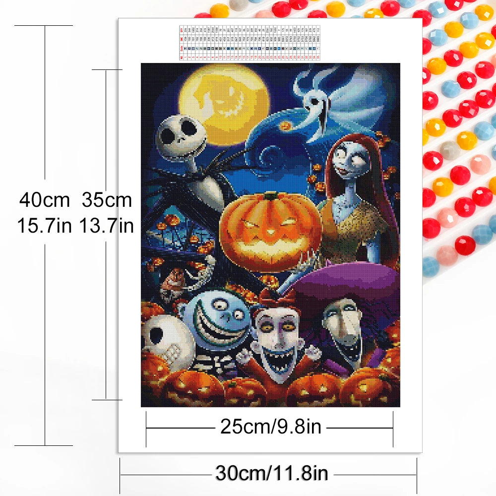 Disney The Nightmare Before Christmas Diamond Painting Mosaic – Sally & Jack Skellington Home Decor