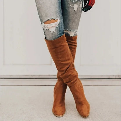 Women's Over-the-Knee High Heel Riding Boots — 2022 Side-Zipper Size 43