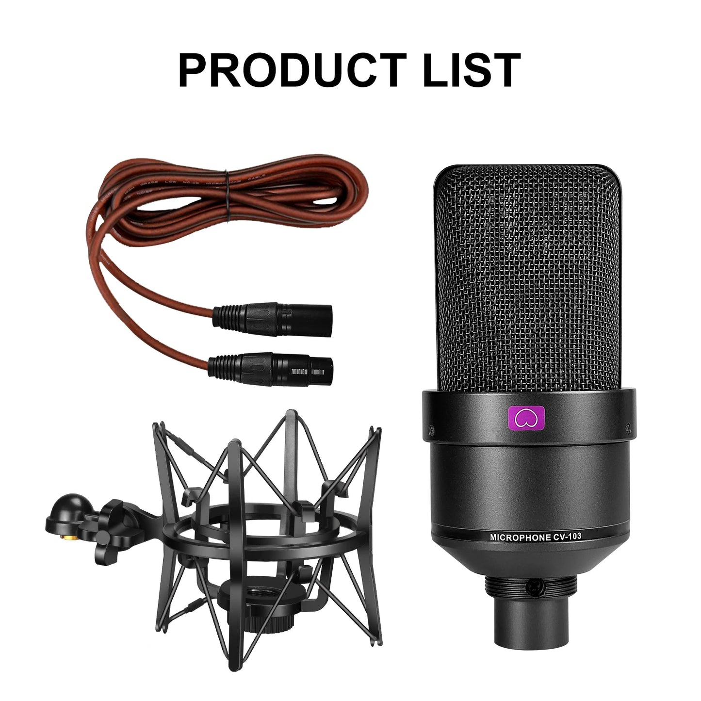 TLM 103 XLR Condenser Microphone – Professional Cardioid Mic for Recording, Podcasting, Voice Over, and Streaming