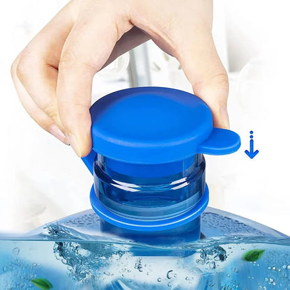 Silicone Reusable Water Jug Caps — Durable Non-Spill Replacement Lids with Inner Plug for Water Bottles