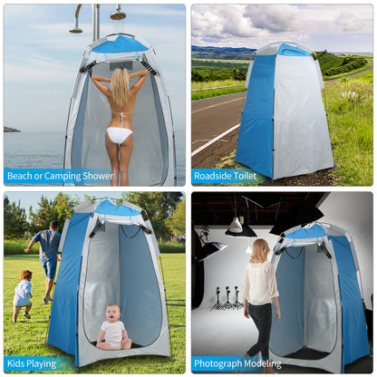 Portable Beach Shower Toilet Changing Tent – Privacy Shelter with Window, Sun & Rain Protection for Outdoor Camping Bathroom