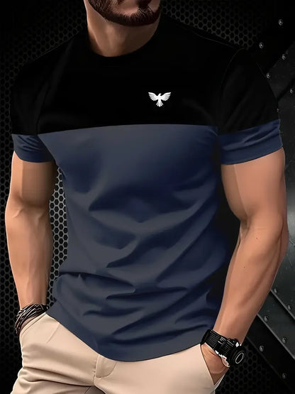 Men’s 3D Printed Sports T-Shirt - Breathable Round Neck Polyester Casual Summer Tee Top