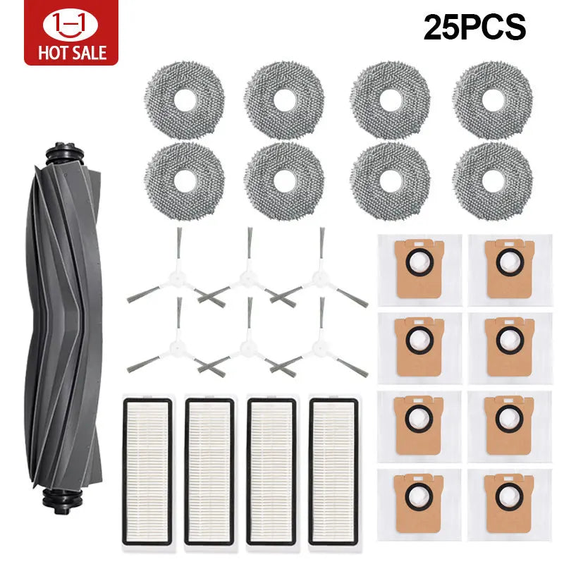 Xiaomi Robot Vacuum X20/X20 Plus Accessories – Dust Bag, Mop Cloth, Side Brush & HEPA Filter Replacement