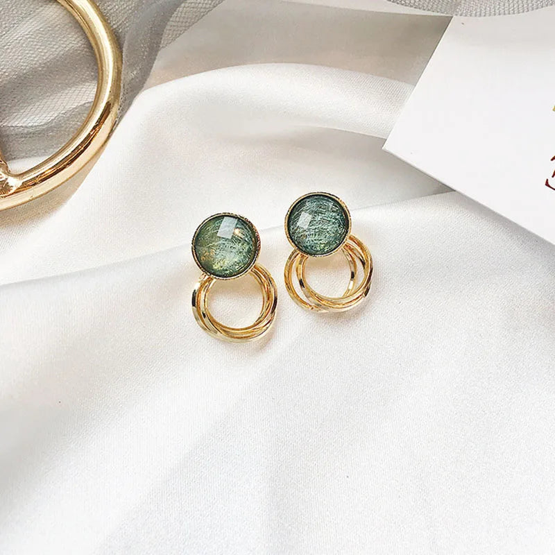 Women’s Light Luxury Zircon Stud Earrings – Flower Leaf Design with Imitation Pearl for Elegant Party & Wedding Jewelry