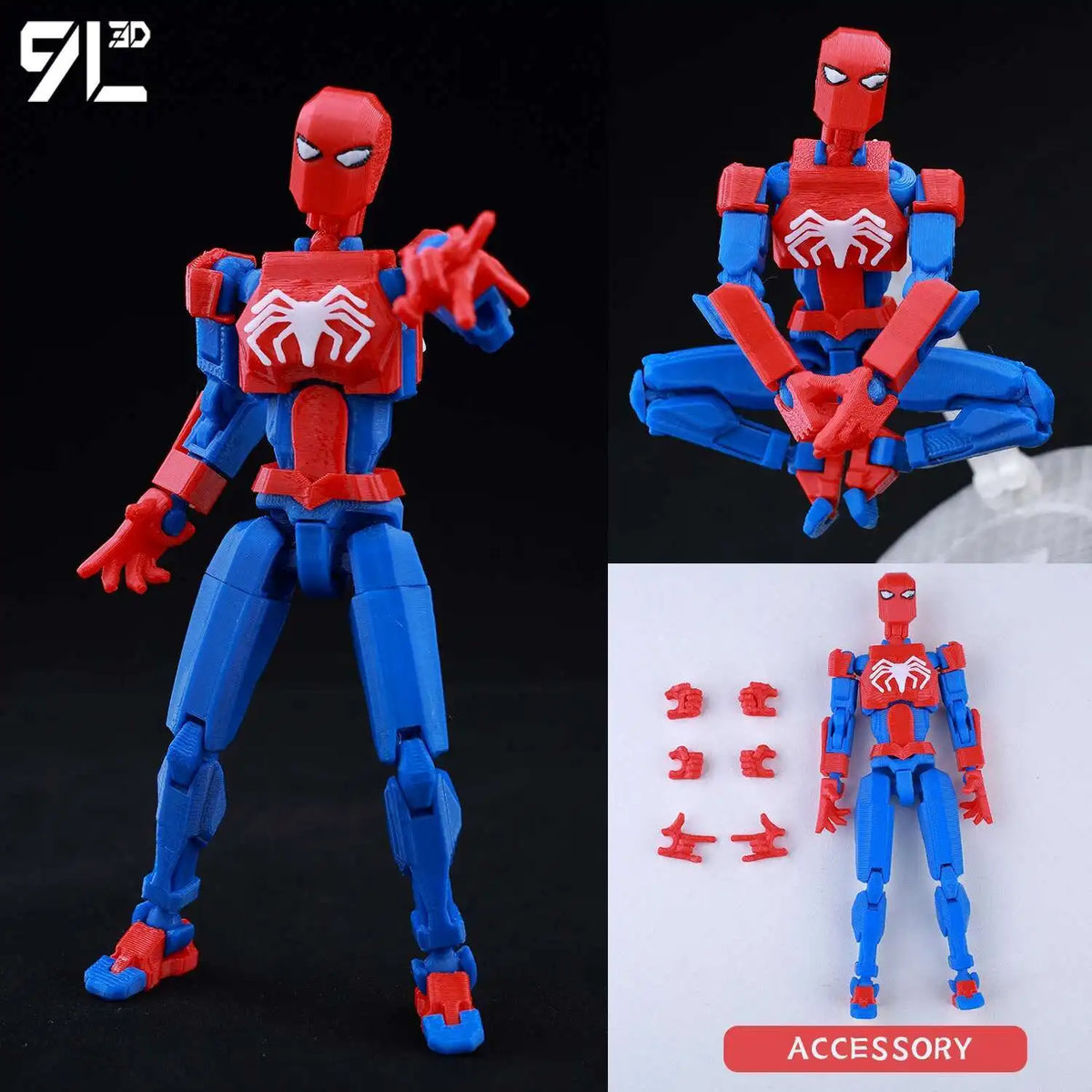 Venom Spider-Man Lucky13 Dummy13 Action Figure - 3D Printed T13 Multi-Jointed Anime Collectible Toy