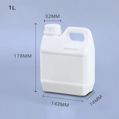 1000mL HDPE Refillable Plastic Bottle with Lid — Food Grade, Leakproof Container for Liquids, Agriculture & Pesticides, 1PCS