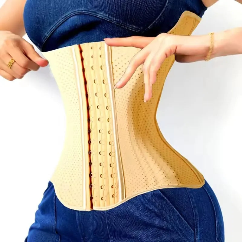 5XS-4XS Latex Rubber Waist Trainer – High Compression 25 Steel Bone Corset Shapewear, Belly Body Shaper Fajas Colombian Girdle Belt