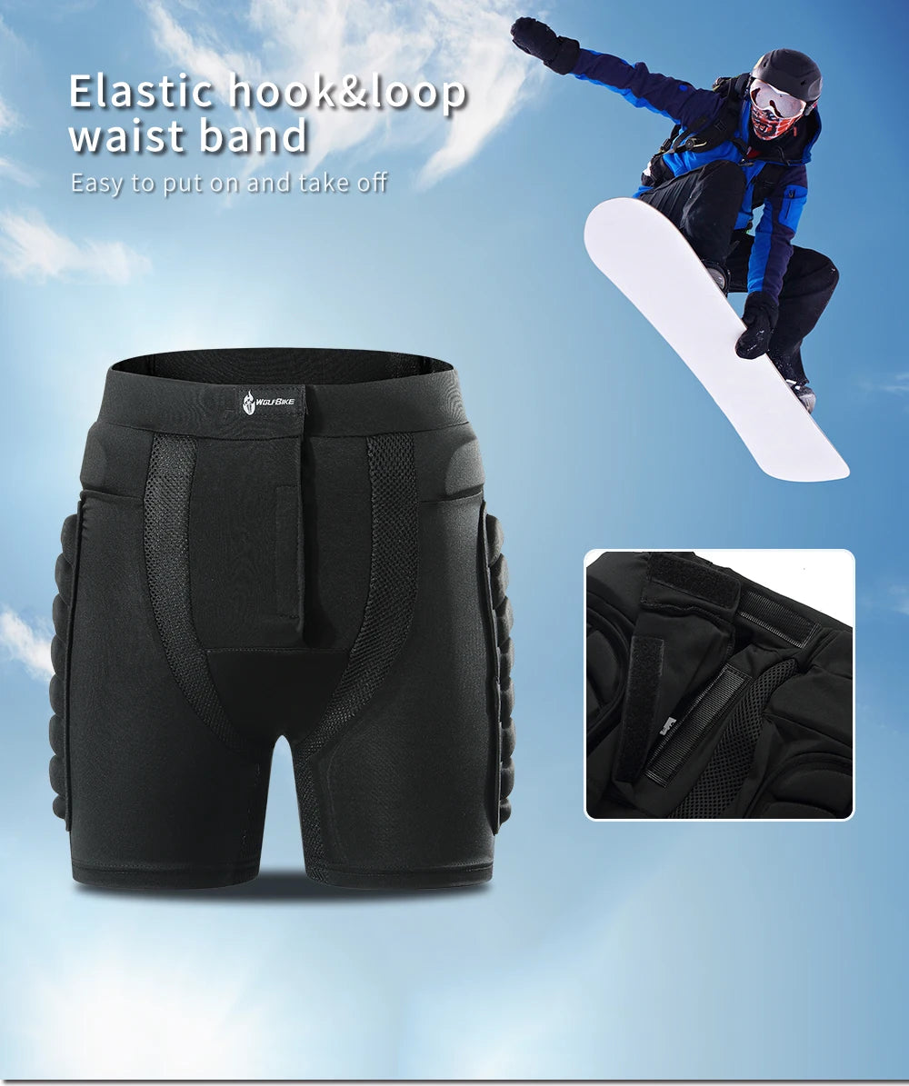 WOSAWE Motorcycle Shorts - Skating Hip Protector, MTB Motocross Padded Shorts, Skiing and Snowboarding Protective Gear