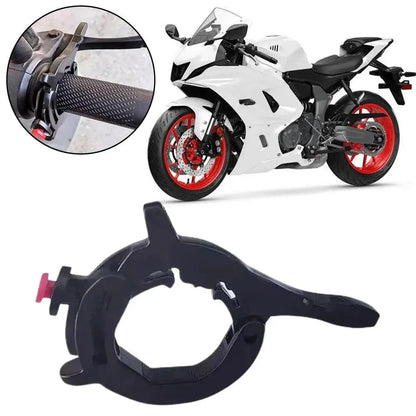 Motorcycle Cruise Control Throttle Lock: High-Grade Aluminum Assist Retainer for Universal Handlebar Grip