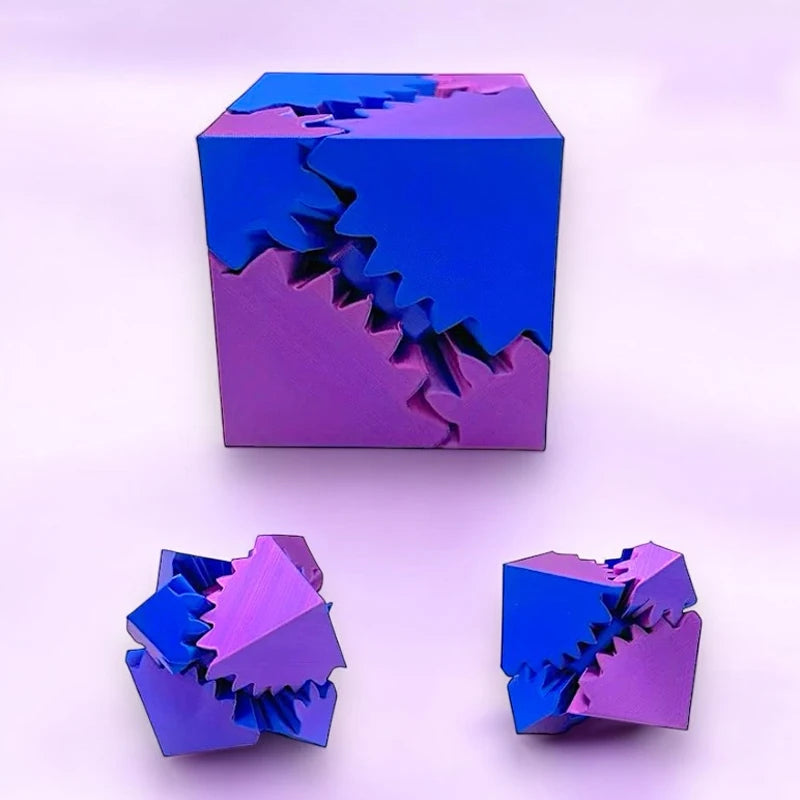3D Gear Ball Fidget Toy – Stress Relief Spin Ball or Cube for Kids & Adults, Desk Toy for Anxiety & Focus