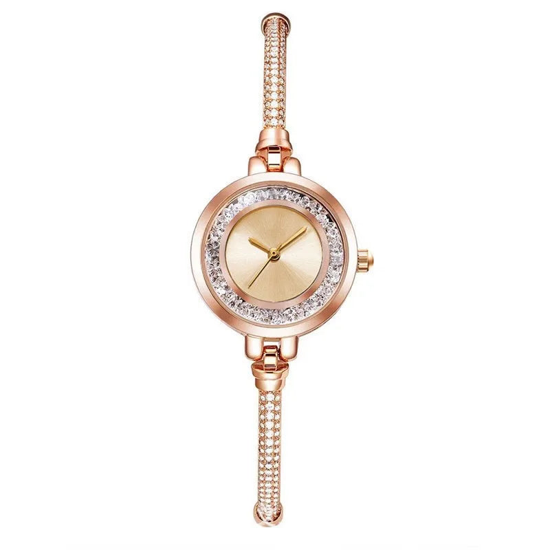 2024 Fashion Women's Wristwatch – Gold Bracelet with Small Dial, Elegant Quartz Steel Watch for Women