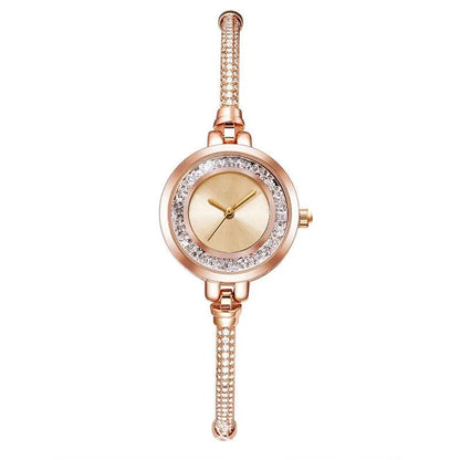 2024 Fashion Women's Wristwatch – Gold Bracelet with Small Dial, Elegant Quartz Steel Watch for Women