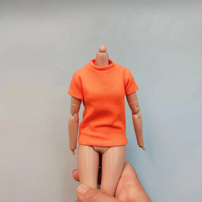 1/6 Scale Black T-Shirt for 12" (30cm) Action Figures — Male & Female DIY Model Accessories