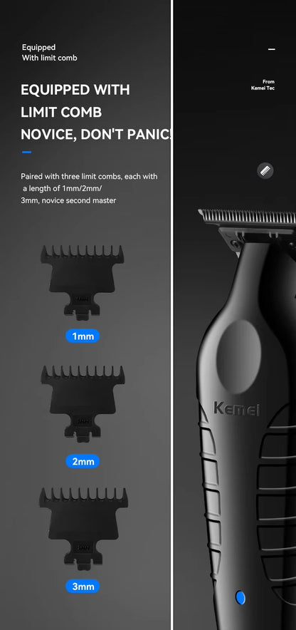 Kemei Professional Hair Clipper Kit – KM-2296, KM-2299, KM-1102 Electric Shaver & Cordless Trimmer for Men’s Hair Cutting