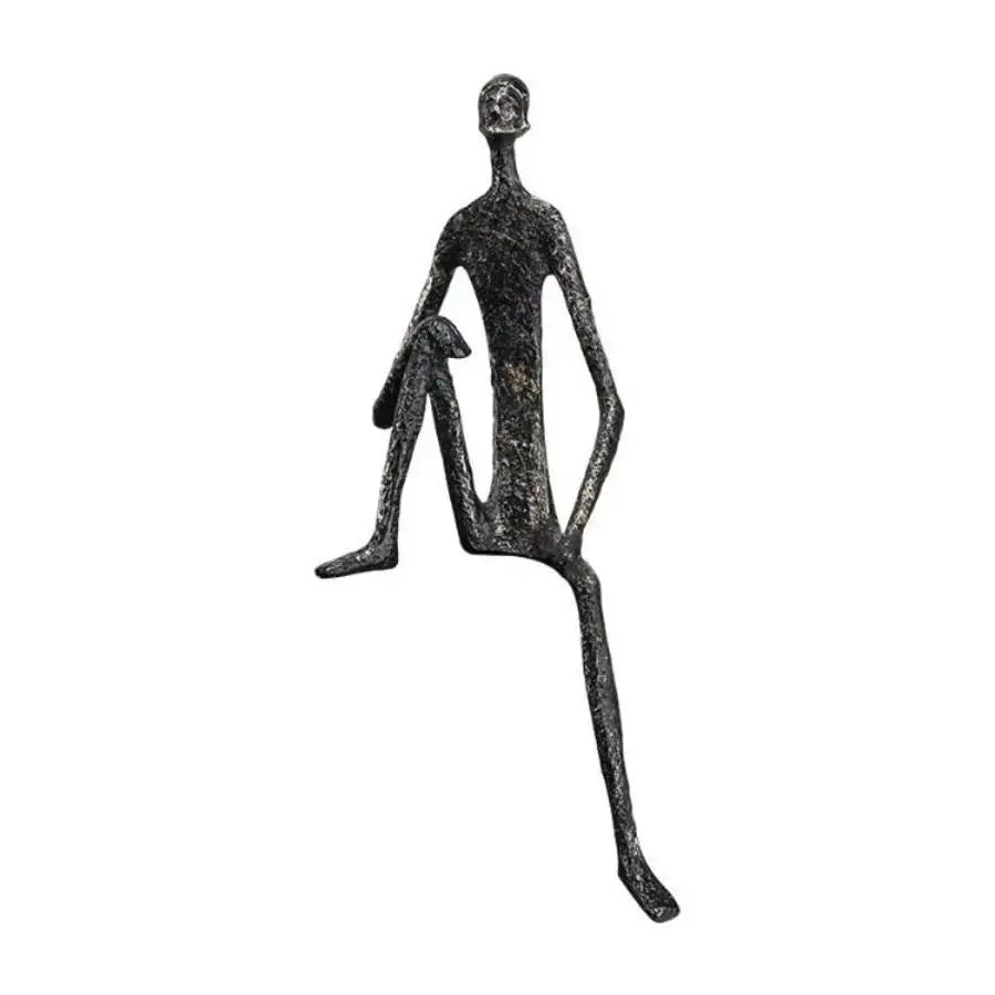 Abstract Human Body Metal Sculpture - Modern Desktop Ornament & Home Decor