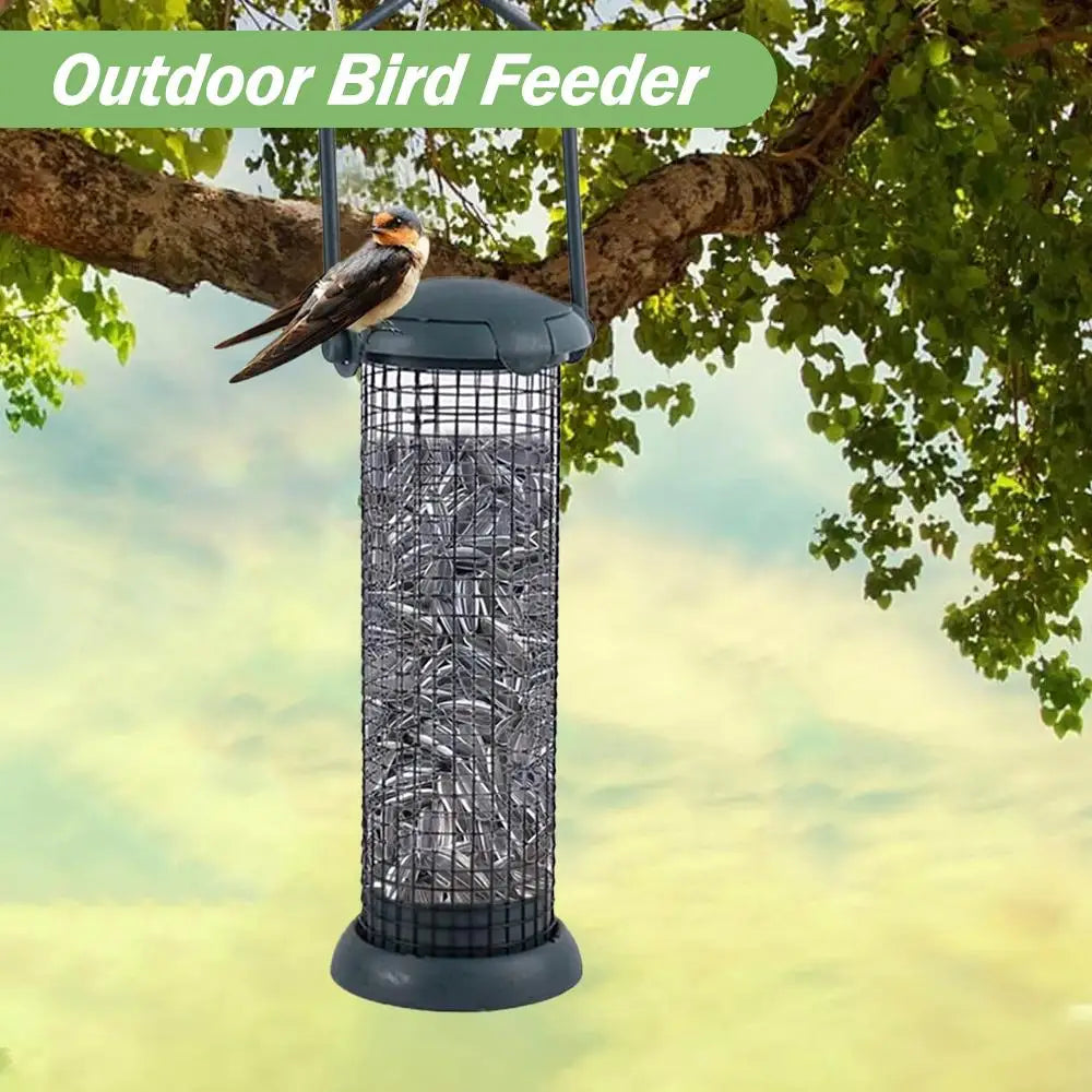 Hanging Bird Suet Feeder - Grease Ball Rack & Outdoor Food Dispenser for Small Wild Birds Feeding Station