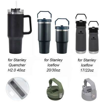 40oz Spill Proof Replacement Lid - Sealing Splash-Resistant Cover for Stanley Quencher H2.0 Tumbler