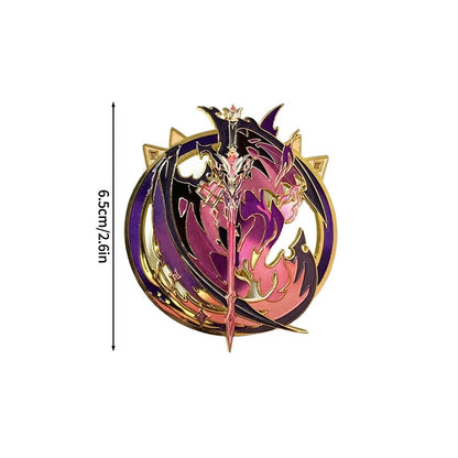Honkai Star Rail & Genshin Impact Character Pins - Kawaii Metal Cosplay Brooch Badges for Fans