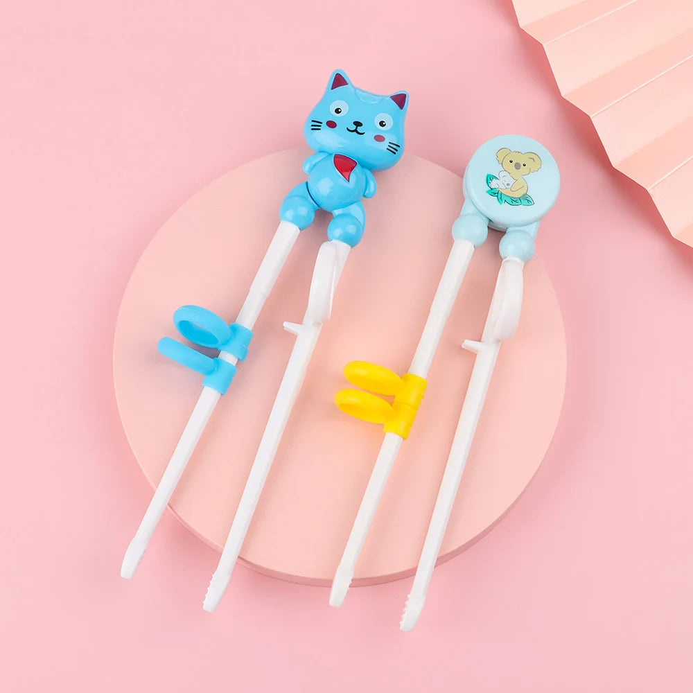 Cartoon Kids Training Chopsticks - Cute Plastic Learning Chopsticks for Correct Eating Practice