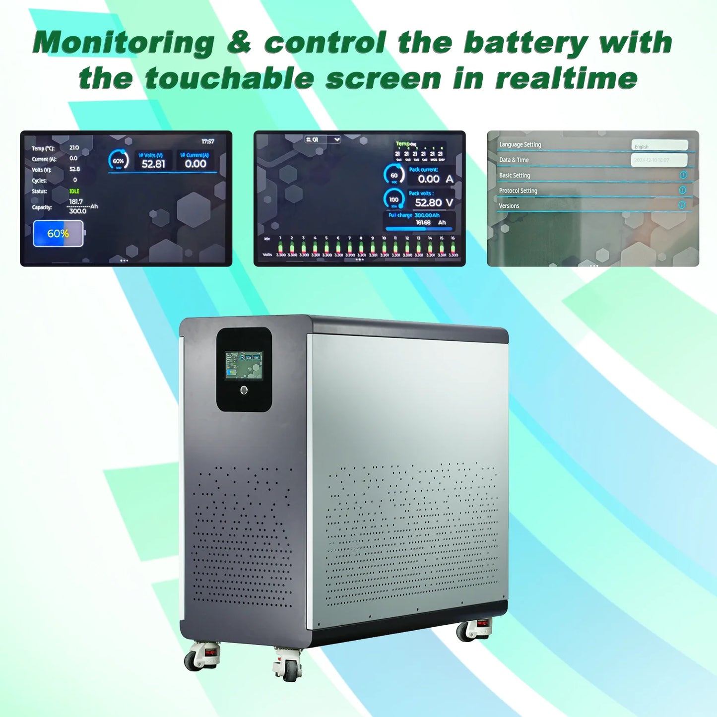 48V LiFePO4 Lithium Battery Pack – 30kWh, 100-600Ah, Built-in 200A BMS, 6000+ Cycles for Solar Systems (EU/PL Stock)