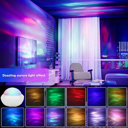 RGB Aurora Night Light Projector - Remote Control Northern Lights Lamp for Home Party Decor