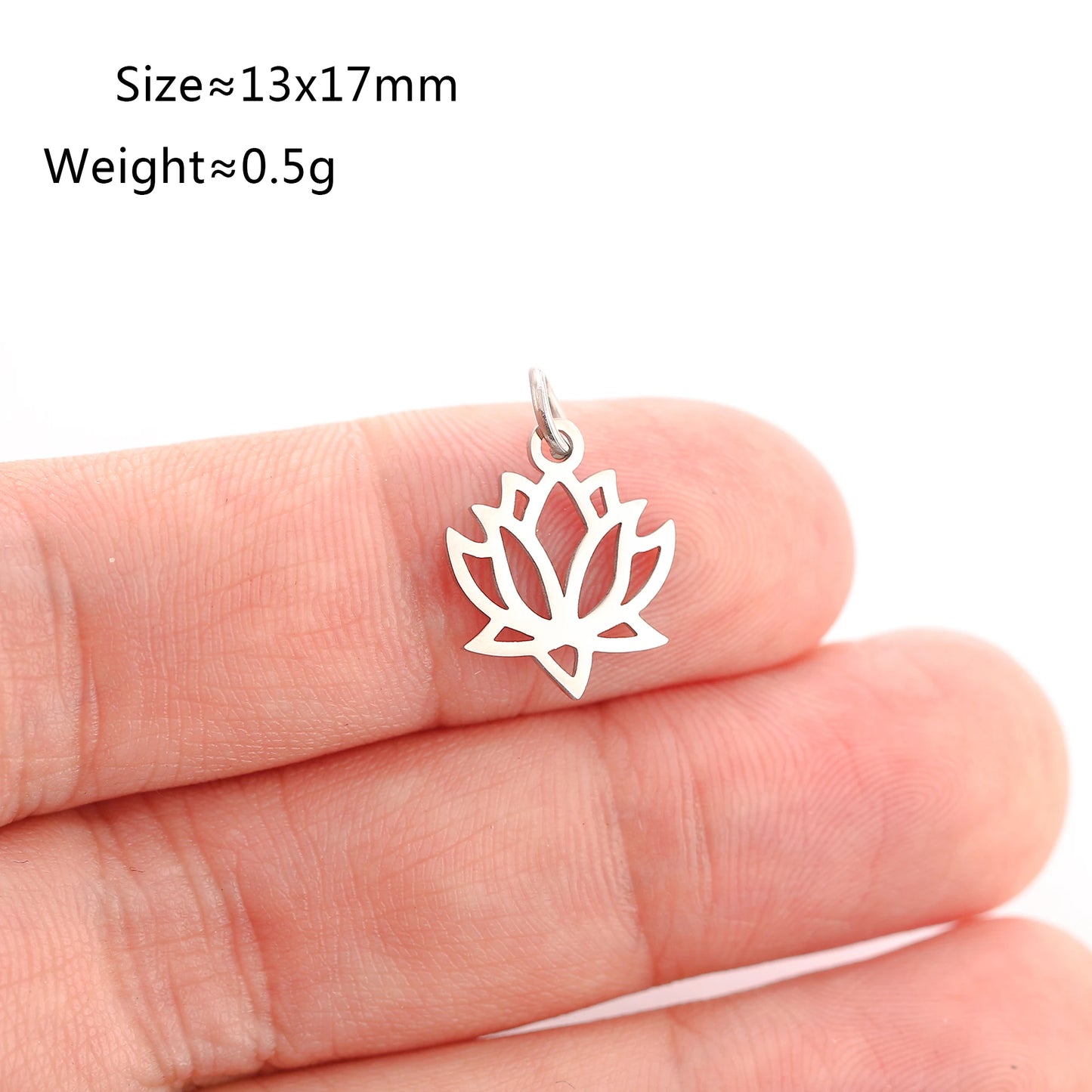5PCS Animal Claw Charms Set – Stainless Steel Cat, Elephant, Hummingbird & Yoga DIY Pendants for Necklaces & Earrings