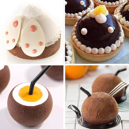 3D Sphere Silicone Mold — Ball-Shaped Mousse Cake, Chocolate Truffle & French Dessert Baking Tool