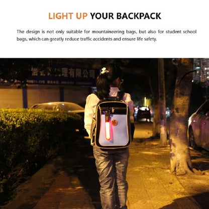 LED Glowing Reflective Backpack Light & Night Running Safety Wristband - Outdoor Sport Armband