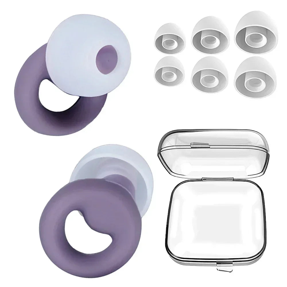 Anti-Noise Silicone Earplugs — Sleep, Noise Reduction, Waterproof Swimming, Soft Soundproof Ear Protectors