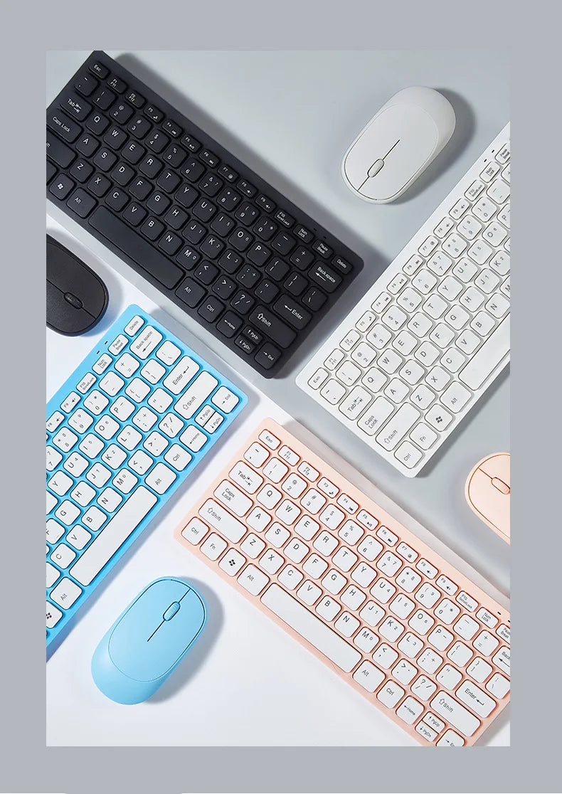 2.4G Wireless Mini Keyboard and Mouse Combo – Portable Set for Notebook, Laptop, Mac, PC, Smart TV & PS4