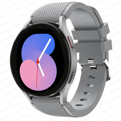 20mm/22mm Silicone Watch Strap for Samsung Galaxy Watches - Replacement Bracelet for Galaxy Watch 4, 5, 5 Pro, 6 Classic, 46mm, Watch 3, Active 2, S3 & S2