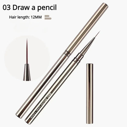 Nail Art Liner Brushes – Striping & Drawing Pens for Elongated Lines, 6–25mm Professional Manicure Design Tools