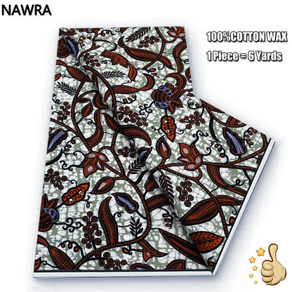 100% Cotton African Wax Print Fabric - High Quality Original Real Wax Ankara Batik Pagne Nigeria Style Sewing Fabric