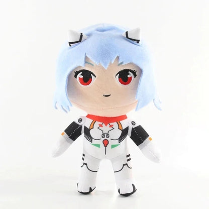 20cm Ayanami Rei Plush Toy – Kawaii Evangelion Anime Doll, Soft EVA Stuffed Plush for Room Decor & Gifts